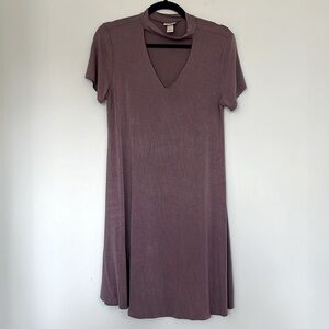 Mossimo Mauve Short Sleeve T-Shirt Dress Size Medium